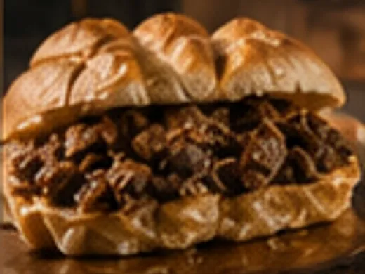 Taze ekmek arasında bol etli kavurma — en çok tercih edilen sunumumuz.