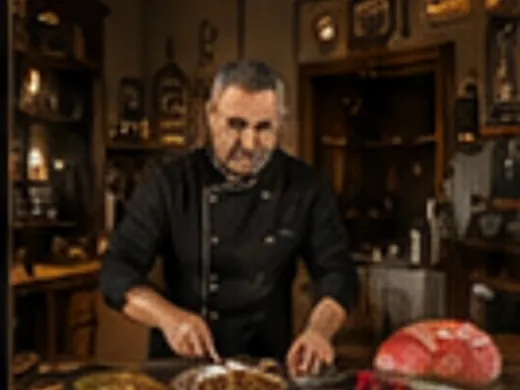 Celal Usta, günlük hazırlığın başında. Et her sabah taze işleniyor.