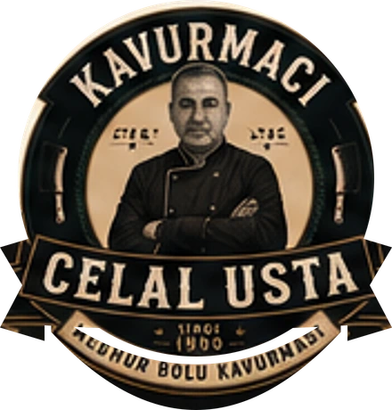 Kavurmacı Celal Usta logosu — meşhur Bolu kavurmacısı, 1990